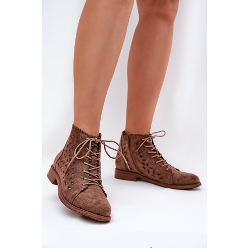 S. BARSKI Low Ankle Boots With Perforated Pattern S.Barski Cene