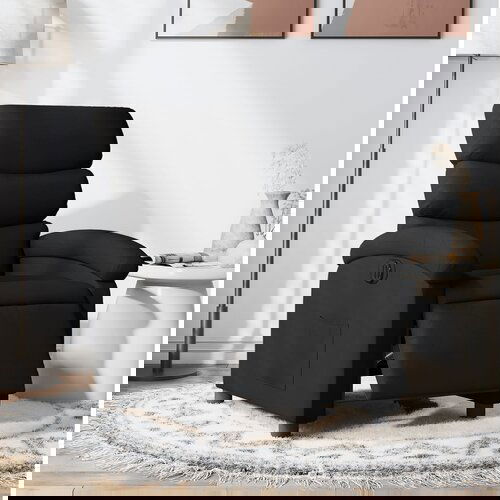 vidaXL Električni naslonjač od tkanine crni Cijene