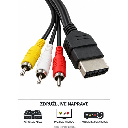 X BOX AV kabel s tremi činč priključki za TV Cene