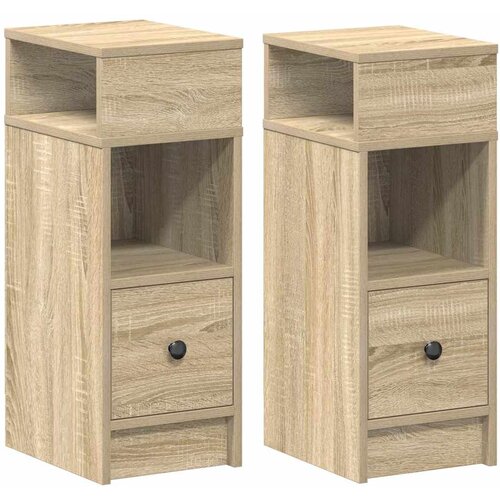 Maison Chic 2 kose Nočne omarice - Nočne mize s predalom sonoma hrast 25x31x66 cm, (21687764) Slike