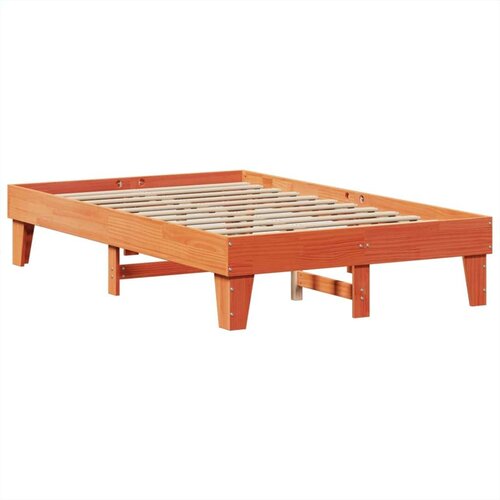 VidaXL Okvir kreveta bez madraca vo&amp;scaron;tano smeđi 135x190 cm od borovine Slike