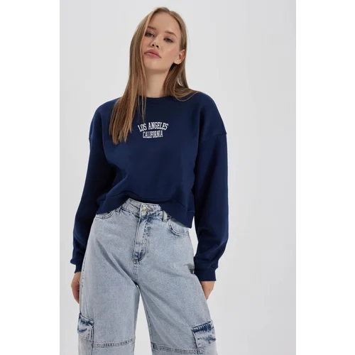 Defacto Cool Oversize Fit Crew Neck Thick Sweatshirt