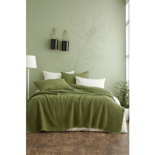 Lessentiel Maison prekrivač za krevet veličine king size, 220x240 cm, kaki Cene