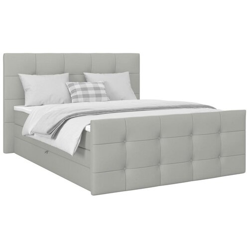 Modern Living Postelja Boxspring Josie-C, Srebrna, 160x200 Slike