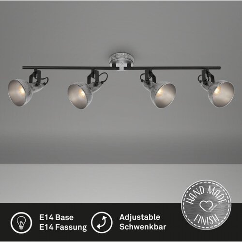 BRILONER 2049-044 - RETRO spot svetlo 4xE14/40W/230V, sivo Slike