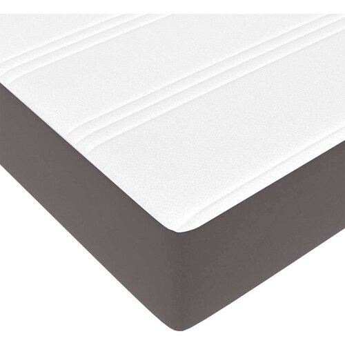  Krevet s madracem i skladi&amp;scaron;tem s madracem 2 pcs Siva Koža - Siva 90 x 190 cm Slike
