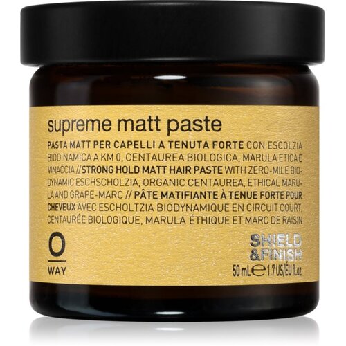 Oway Shield & Finish Supreme Matt Paste matirajuća styling pasta sa srednjim stupnjem učvr&scaron;ćivanja 50 ml Cijene