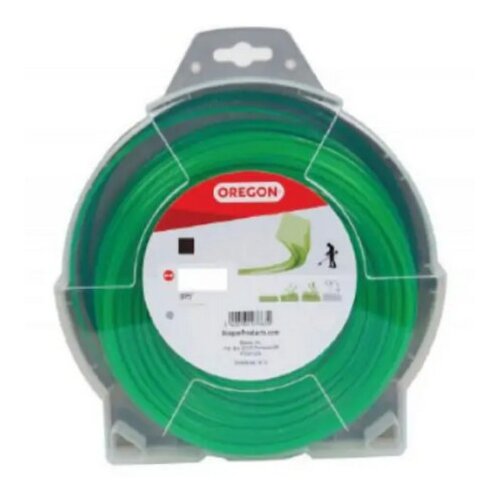 Oregon 69-414 silk za trimer, kockasti zelen 2.4mm x 75m ( 064884 ) Slike