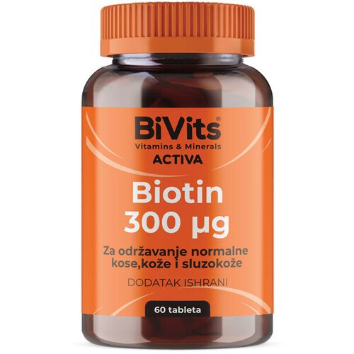 BiVits activa biotin 300 μg, 60 tableta Slike