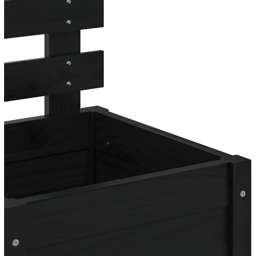  Vrtna sadilica sa stalkom crna 39x39,5x114 cm masivna borovina Slike