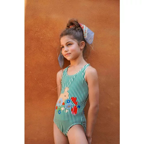 Konges Sløjd Dječji jednodijelni kupaći kostim boja: zelena