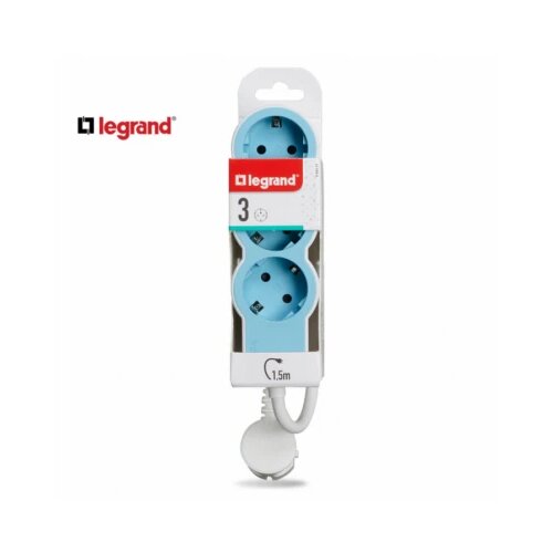 Legrand 694551 produžni blok 3X2P+E 1.5M (bela/n.plava) Slike