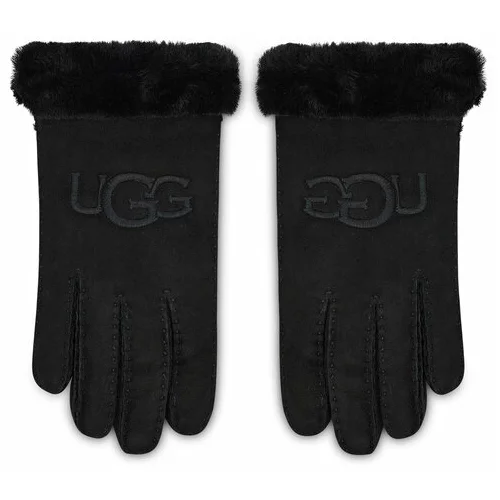 Ugg Ženske rokavice W Sheepskin Embroider Glove 20931 Črna