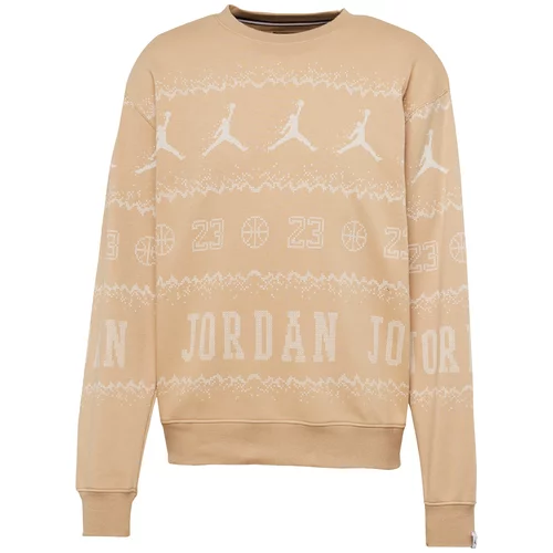 Jordan Sweater majica 'ESS' svijetlosmeđa / bijela