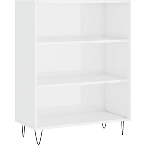 Maison Chic Knjižna omara - Knjižni regal visok sijaj bela 69,5x32,5x90 cm inženirski les, (21725928) Cene