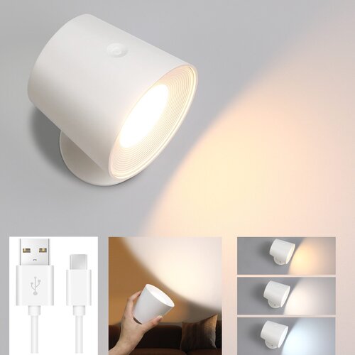 Nettlife Notranja stenska svetilka brez napajanja: LED stenska svetilka s stikalom eBela Brezžična stenska osvetlitev na dotik, spremenljiva, (22136400) Cene