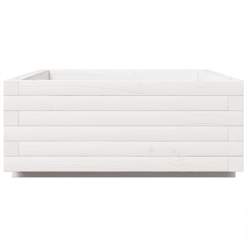  Vrtna sadilica bijela 90 x 60 x 26,5 cm od masivne borovine Slike