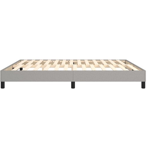  Okvir za krevet s oprugom svjetlosivi 180x200 cm od tkanine Slike
