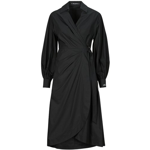 Karl Lagerfeld WRAP SHIRT DRESS Crna Slike