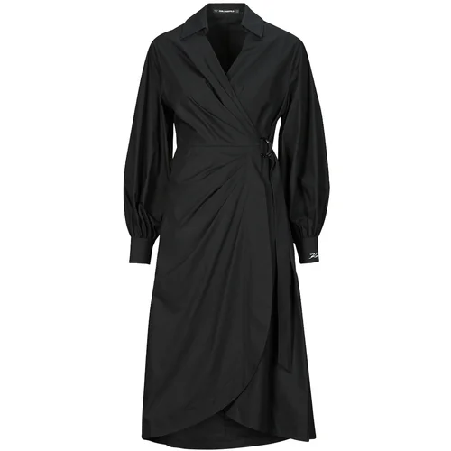 Karl Lagerfeld WRAP SHIRT DRESS Crna