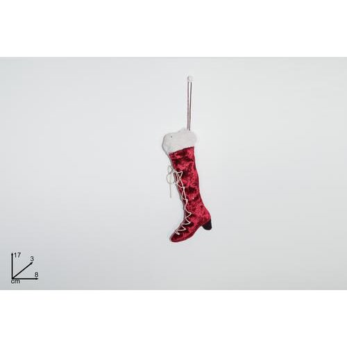 Dekoracija ZA BOR 17CM CRVENA VELUR Cijene