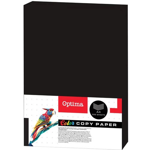 Optima Barvni fotokopirni papir A4, črna, 500 listov Cene