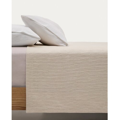 Kave Home Bež pro&amp;scaron;iven prekrivač od jacquarda 240x260 cm Vindi &amp;ndash; Slike