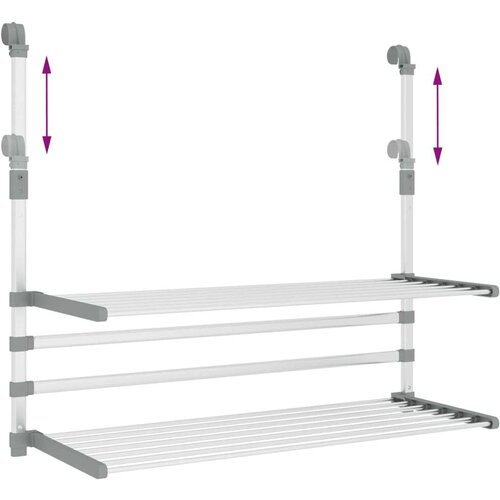  Za su&amp;scaron;enje za balkon 89 x 25 x (60 - 95) cm aluminijski Slike