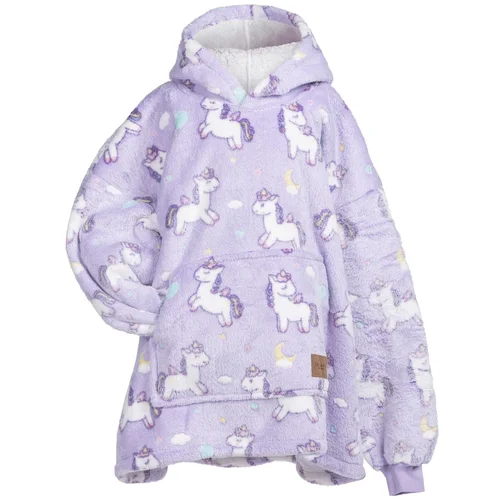 Svilanit odeja otroški hoodie Unicorn plus darilo nogavičke