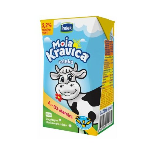Imlek moja kravica D3 mleko 3.2% MM 250ml tetra brik Slike