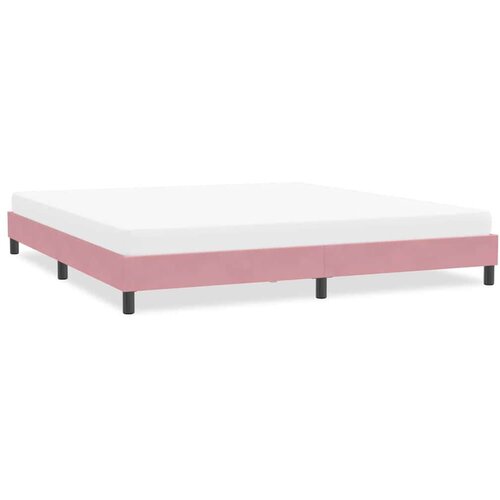  posteljni okvir brez vzmetnice roza 200x210 cm žamet, (21829444) Slike