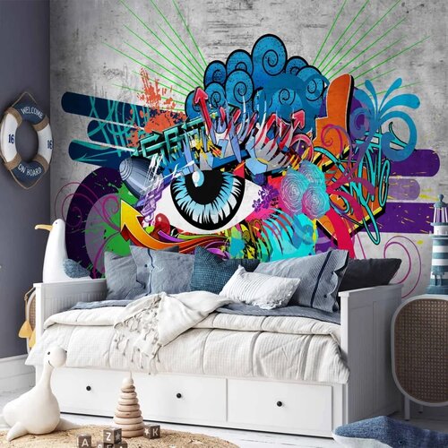  Foto tapeta - Graffiti eye 200x140 Cene