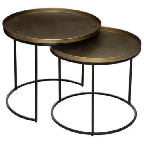 Atmosphera STOLIĆ BASILE 56X51CM METAL ZLATNI SET 2/1 Slike