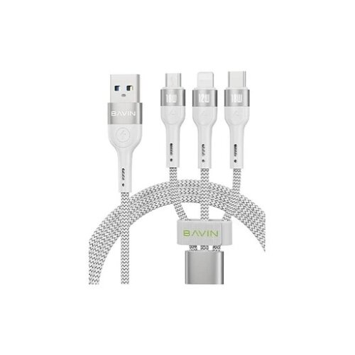 BAVIN kabl 18W 3 in 1 Micro, type-C, lightning siva - CB365 Cene