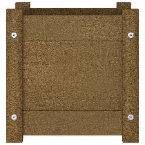  Vrtna sadilica smeđa boja meda 31x31x31 cm od masivne borovine Slike