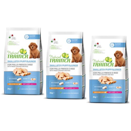 Natural trainer Puppy&Junior Small - sveži pi&scaron;čanec 3 x 2 kg Cene