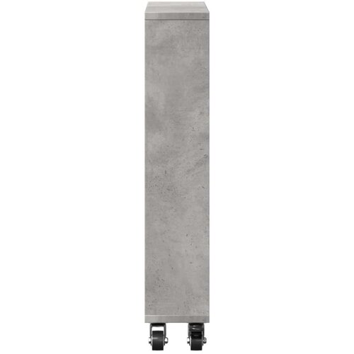 vidaXL Uska kolica za pohranu boja betona 48x13x68cm konstruirano drvo Cijene