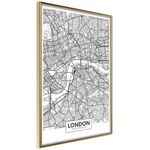  Poster - City Map: London 40x60 Slike