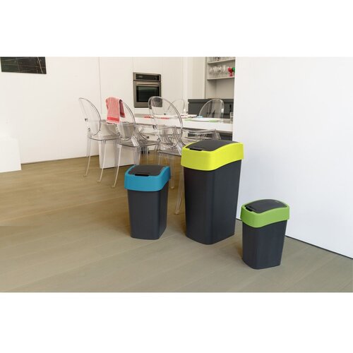 Curver Rumen/črn plastičen ko&amp;scaron; za smeti za ločevanje odpadkov 9 l Flip Bin &amp;ndash; Slike