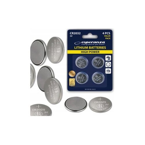  Baterije ESPERANZA LITHIUM CR2032 4 kom, EZB111 Slike