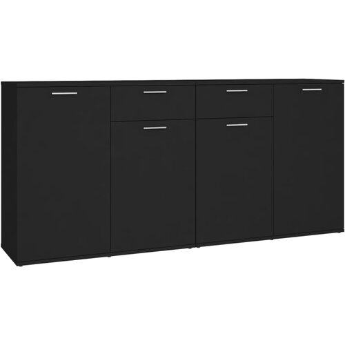 Maison Chic Komoda - Predalnik črna 160x36x75 cm iverna plo&amp;scaron;ča, (21716367) Slike