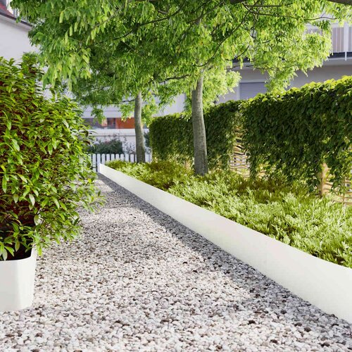 vidaXL Rubovi za travnjak 10 kom Bijeli 25x103 cm Hladno valjani čelik Cijene