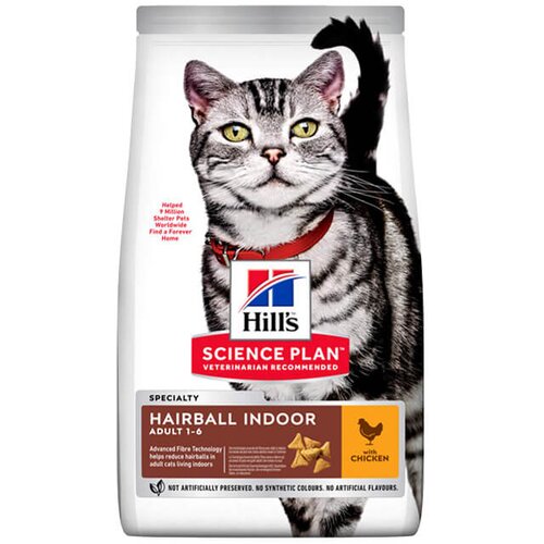 Hill’s Science Plan Adult Hairball Indoor - hrana za odrasle kućne mačke sa piletinom protiv nakupljanja progutane dlake (1,5kg) Cene