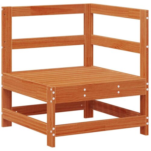  Vrtni kutni kauč Masivna borovina Vosak Smeđa 62 x 62 x 70 5 cm - Smolasto smeđe drvo kutna sofa Slike
