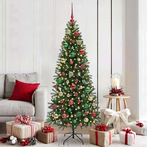 vidaXL Set božičnih okraskov med 300 LED 120 pcs večbarvno Plastika Cene