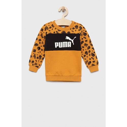 Puma Dječja dukserica ESS+ MATES Crew boja: žuta, s uzorkom Slike