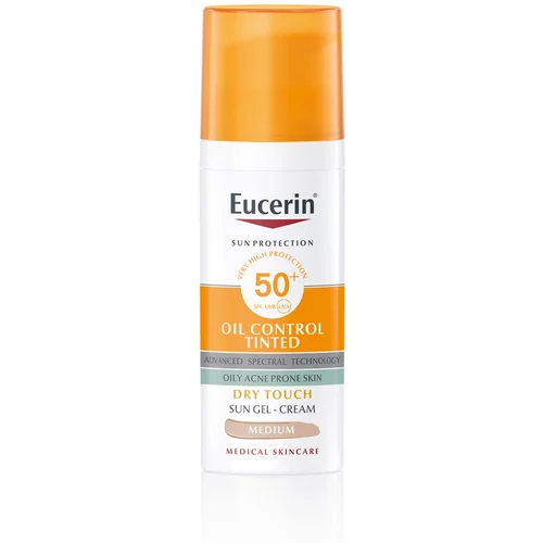 Eucerin Sun Oil Control, kremni gel za zaščito pred soncem ZF 50+ v odtenku Medium