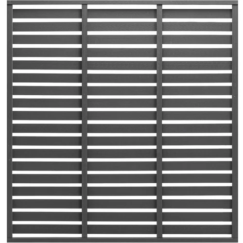 vidaXL Panel za ogradu WPC 180 x 180 cm sivi