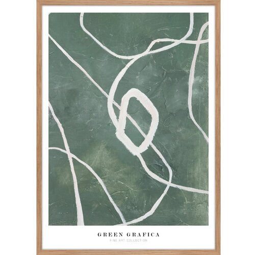 Malerifabrikken Plakat z okvirjem 52x72 cm Green Grafica &amp;ndash; Slike