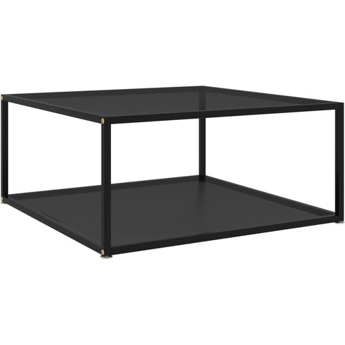 VidaXL Klubska mizica črna 80x80x35 cm kaljeno steklo, (20714492) Slike